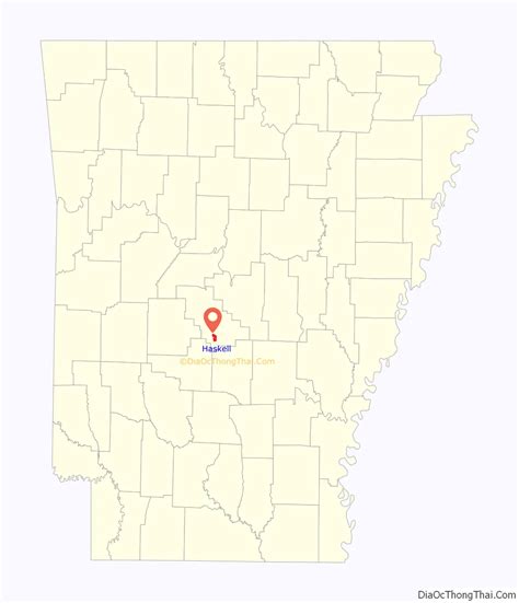 Map Of Haskell City Arkansas