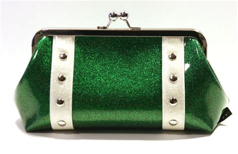 Emerald Green Clutch With Your Choice Of Trim Green Vinyl Etsy