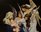 Blessed Virgin Mary With Angels Painting by Claud Religious Art