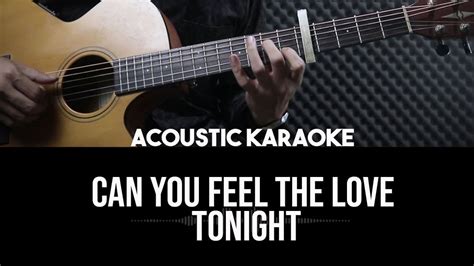 Karaoke Elton John Can You Feel The Love Tonight Acoustic Guitar