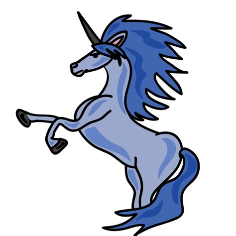 Unicorn Blue Free Svg