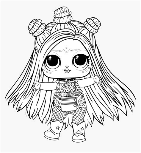 Supercoloring.com is super leuk voor alle leeftijden: L - O - L - Surprise Doll Png - Lol Surprise Coloring Pages, Transparent Png - kindpng