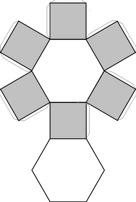 Recortables De Figuras Geom Tricas Prisma Hexagonal Dibujos Para