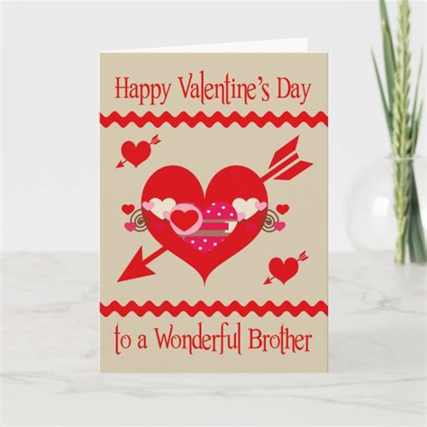 Valentines Day To Brother Holiday Card