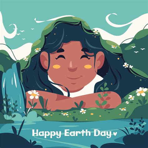 Earths Day Awareness Illustration With Kid Smiling 2207264 Vector Art