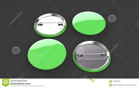 Blank Green Badge On Black Background Stock Illustration Illustration