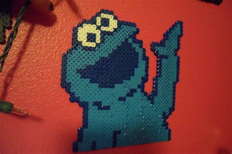 Cookie Monster Perler Beads By Adespota Monster Cookies Melting