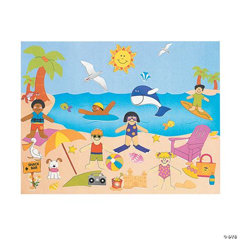 Day At The Beach Sticker Scenes Oriental Trading