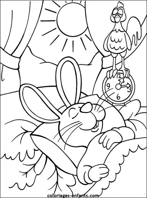 Lapin avec les sens en alerte. 128 dessins de coloriage lapin à imprimer sur LaGuerche.com - Page 11