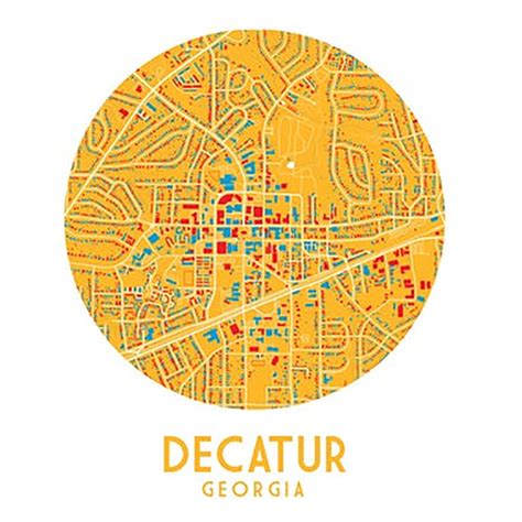Decatur Map Print Decatur Art Georgia T