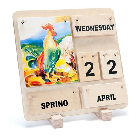 Wooden Calendar For All Seasons Wooden Calendar Toy Craft Kids Calendar