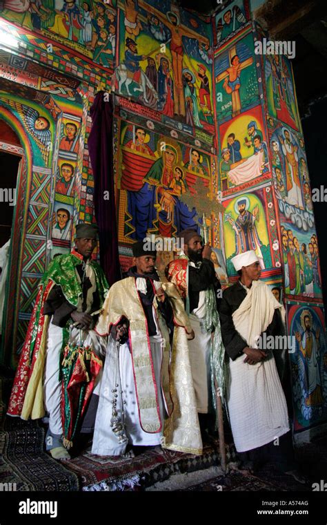 Painet Jb1226 Ethiopia Interior Church Abuna Garima Monastery Tigray