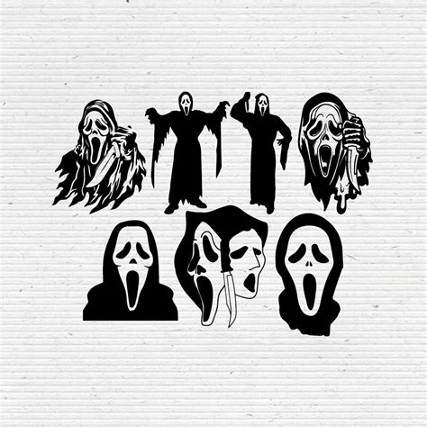 Ghost Face Svg Scream Halloween Art And Collectibles Digital