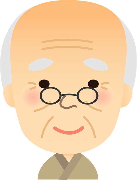 clipart grandpa face