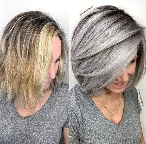 75 Women That Embraced Their Grey Roots And Look Stunning Grey Hair Transformation Gray Hair