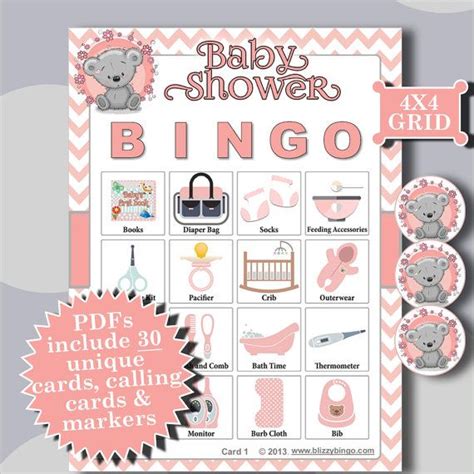 For example, one can create use thing recollections cards and envelopes templatess for planning of noteworthy adroit cards. BABY SHOWER GIRL Teddy 4x4 Bingo 30 Cards printable PDFs | Etsy | Printable cards, Girl shower ...