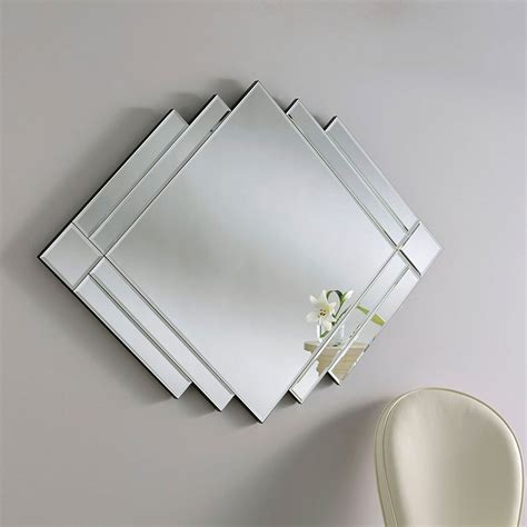 art deco silver wall mirror contemporary wall mirrors