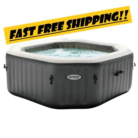 Intex Bubble Jets Octagonal Portable Inflatable Hot Tub Spa For