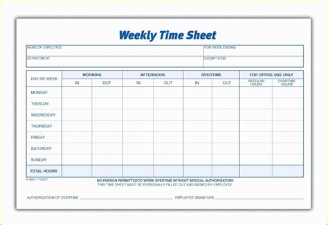 Free Blank Time Card Template Of 8 Best Of Blank Printable Timesheets