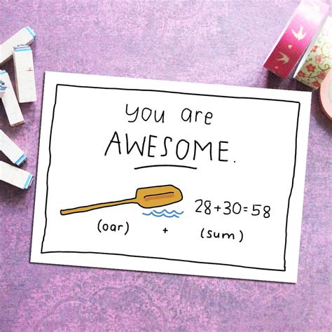 Youre Awesome Big Positive Postcard By Indieberries