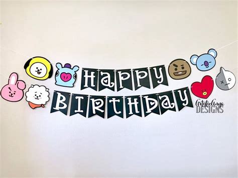 Bts Birthday Card Printable Bts Birthday Cardhappy Birthdaybangtan