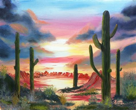 Desert Sunrise Watercolor