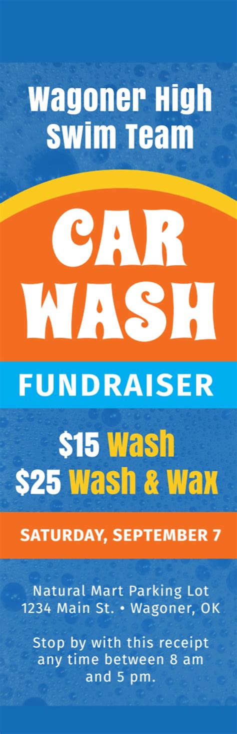 Car Wash Fundraiser Tickets Template Free