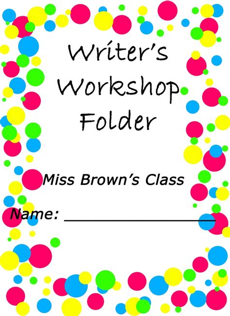 I Designed The Cover For My Class Writers Workshop Folders I Love