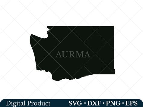 Washington State Svg Washington Png Graphic By Chipus · Creative Fabrica