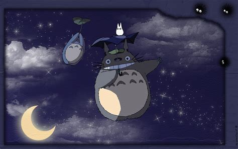 My Neighbor Totoro Flying 1440x900 Wallpaper