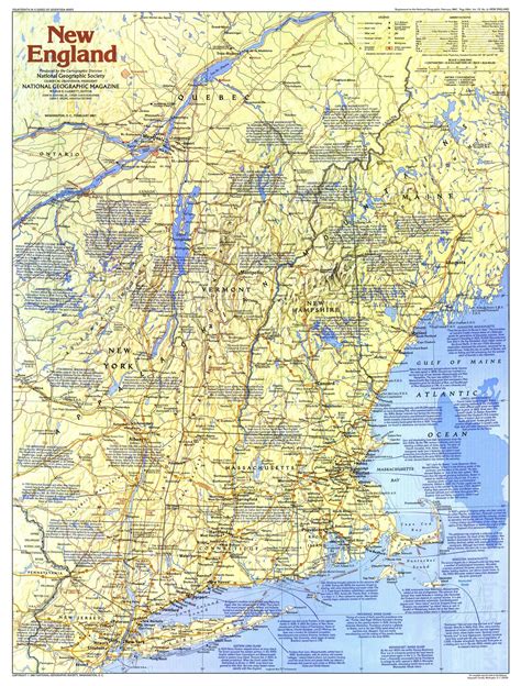 New England Map 1987 Side 1