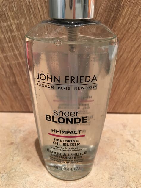 Fine hair may find this too rich. John Frieda Sheer Blonde Restoring Oil Elixir reviews in ...