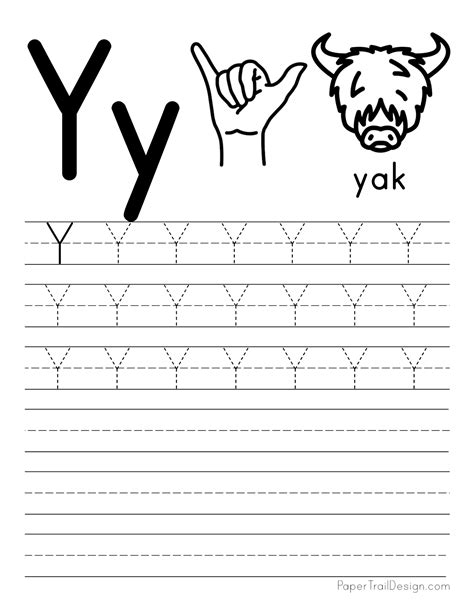 Capital Letter Y Tracing Worksheet Printable Form Templates And Letter