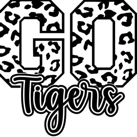 Go Tigers Leopard PNG SVG Etsy