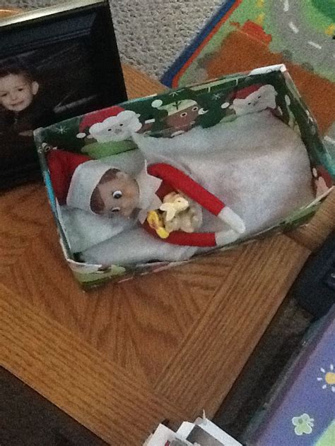 This Is An Elf On The Shelf Bed Made From Kleenex Box Warping Paper