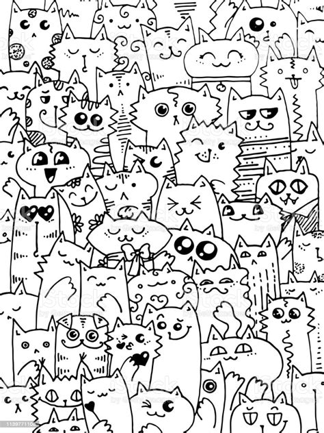 Para Colorear Gato Kawaii - Crafts DIY and Ideas Blog