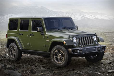 Discover the available jeep wrangler colors with your friends at major world chrysler dodge jeep the 2019 jeep wrangler, even in its most basic trim, comes available in 10 various colors that range. Jeep Celebrates Its 75th Anniversary With A Line Of ...