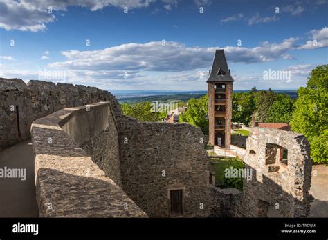 Castle Frankenstein In Odenwald Near Darmstadt Hesse Germany Stock