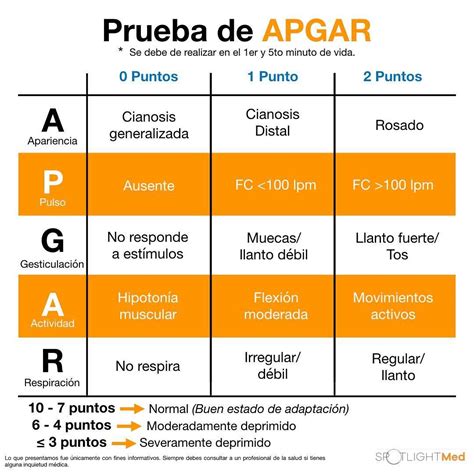 Prueba De Apgar 👶🏻 Spotlightmed Medicine