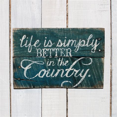 Rustic Country Hand Painted Reclaimed Pallet Wood Sign Life