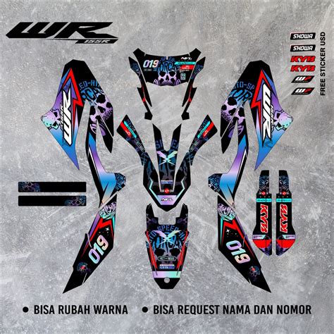 New Sticker Decal Yamaha Wr Full Body Premium Free Custom Variation V Shopee Philippines