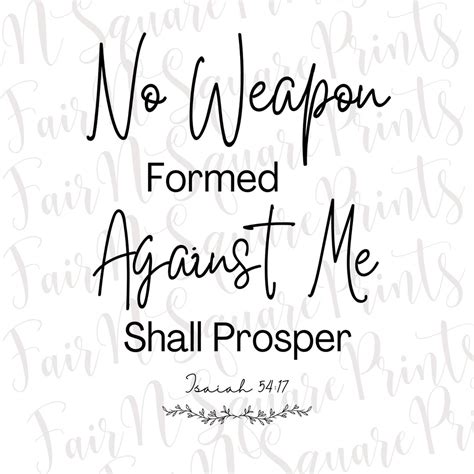 No Weapon Formed Against Me Shall Prosper Png Fileisaiah 5417 Png