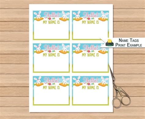 Whats Your Bunny Name Game Printable Sign And Name Tags Etsy