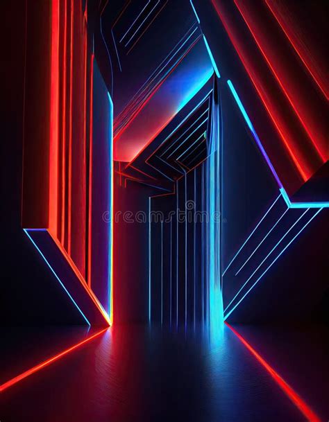 Abstract Futuristic Neon Background A Visual Feast For The Senses