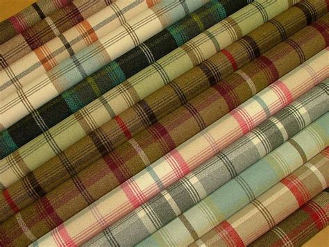 Wool Effect Washable Thick Tartan Plaid Upholstery And Curtain Designer