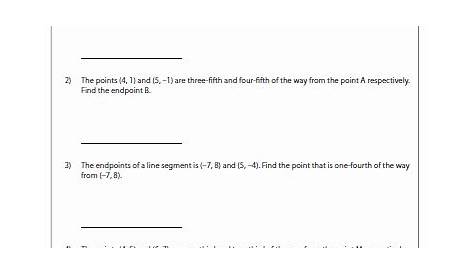 50 Distance And Midpoint Worksheet Answers
