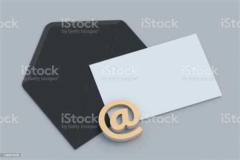 Amplop Pos Lembar Kertas Kosong Dan Simbol Email Korespondensi Bisnis