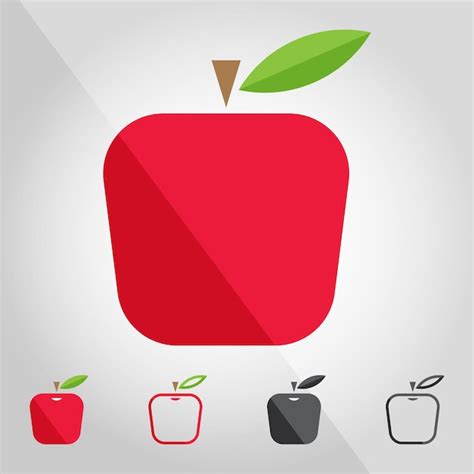 Premium Vector Apple Icon Fruit Collection