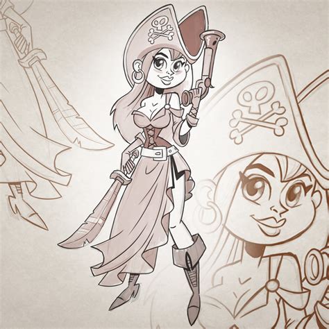 Learning Drawing Principles Pirate Girl