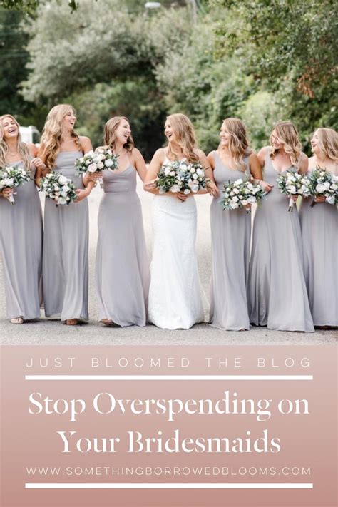 Ways To Save Money Even With A Large Bridal Party Spring Wedding Dress Bridesmaid Poses